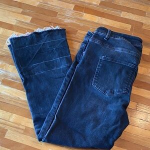 APNY black cropped Frayed Hem Jeans